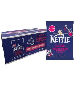 Kettle Sea Salt & Balsamic Vinegar Potato Chips 40g x 18 Best Before 15/03/2025