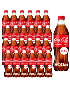 Coca Cola Original Taste PMP 500ml x 24 Best Before 31/12/2024