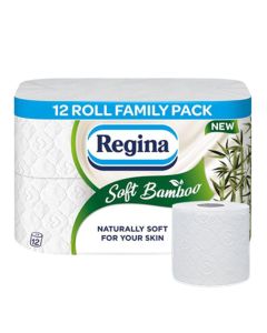 Wholesale Supplier Regina Soft Bamboo 3-Ply Tissue Rolls - Pack of 12