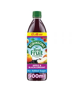 Wholesale Supplier Robinsons Apple & Blackcurrant No Added Sugar PMP 12 x 900ml