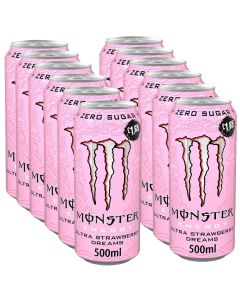 Monster Strawberry Dreams Energy Ultra Zero Sugar PMP 500ml x 12