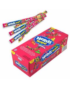 Nerds Rainbow Rope Candy,Sweet & Crunchy Outside Soft & Chewy Inside (26g) - Pack of 24