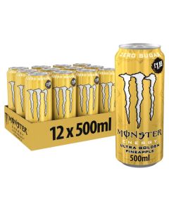 Monster Energy Ultra Golden Pineapple Zero Sugar PMP 500ml x 12