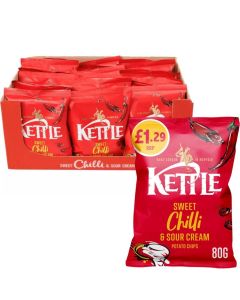 Kettle Chips Sweet Chilli & Sour Cream PMP 80g x 12