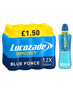 Lucozade Sport New Flavor Blue Force PMP 500ml x 12