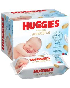 Wholesale Supplier Huggies Pure Extra Care Baby Wipes 8x 56Wipes - Total 448 Fragrance Free Extra Care 4 in 1 Wet Wipes for Sensitive Skin