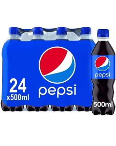 Pepsi Regular Soft Drink Bottle 500ml x 24 Best Before 12/2024