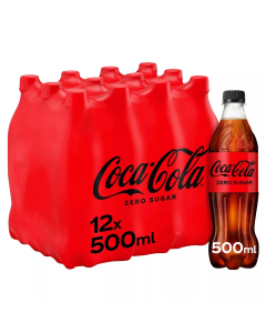 Zero Coke 500ml x 12 Best Before 31/10/2024