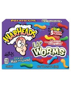 Warheads Lil' Worms Theater Box 3.5oz (99g) - Pack of 12