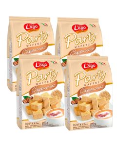 Gastone Lago Cappuccino Flavoured Party Wafers 250g x 4