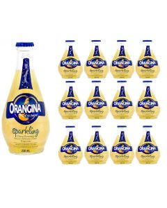 Orangina Sparkling Citrus Dink Glass Bottles 250ml x 12 Best Before 31/07/2024