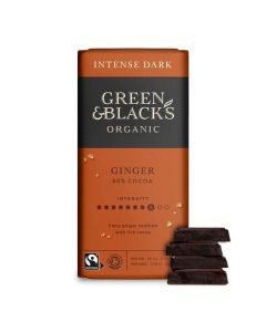 Wholesale Supplier Green & Black's Organic Ginger Dark Chocolate Bar 90g x 15