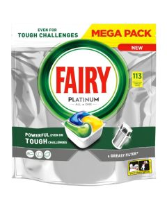 Wholesale Supplier Fairy Platinum All In One Lemon Dishwasher Tablets 113 per pack