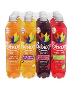 Wholesale Supplier Rubicon Sparkling Spring Water With Fruit Juice Mixed Pack 500ml x 16