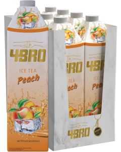 4BRO Ice Tea Peach 1Lx8 Best Before 25/10/2024