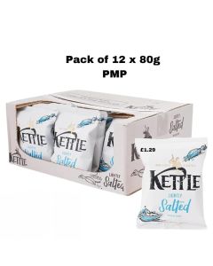 Kettle Lightly Salted Potato Chips PMP 80g x 12