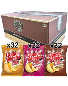 Wholesale Supplier Golden Wonder Fully Flavoured Meaty Crisps (16x6pk) 25g x 96