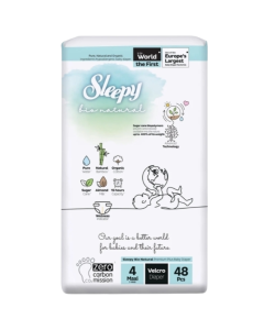 Sleepy Bio Natural Premium Plus Baby Diaper 48 Pcs , 4 Maxi (7-14kg)