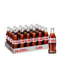 Wholesale Supplier Diet Coke Glass Bottles 330ml x 24 Best Before 31/01/2025