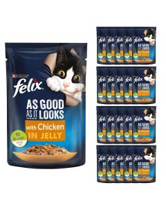 Purina Felix AGAIL Chicken in Jelly Wet Cat Food 100g x 20