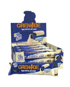 Grenade Oreo White Protein Bar 60g x 12 Best Before Nov,2024